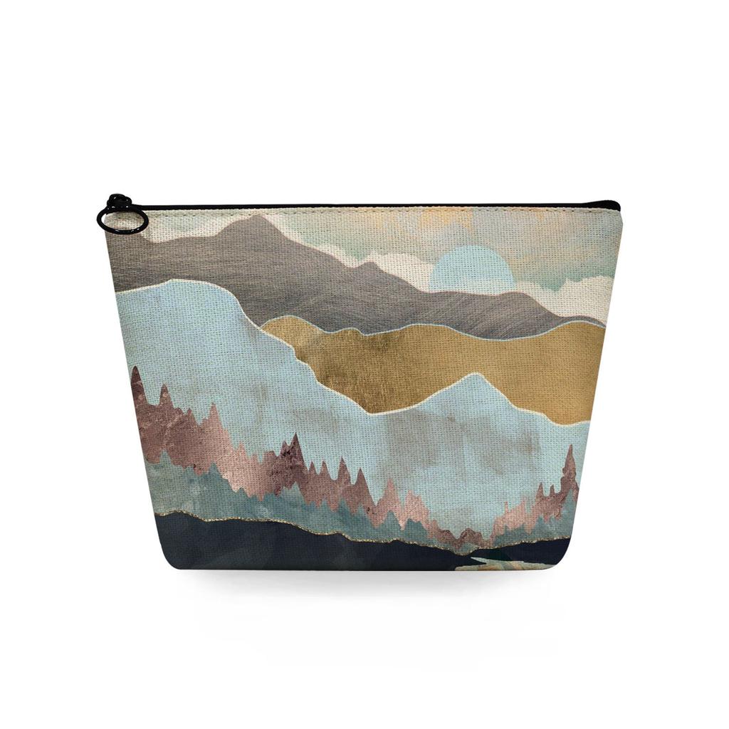 Women Landscape painting Print Cosmetic Bag Toiletries Organize Travel Storage Case 6753