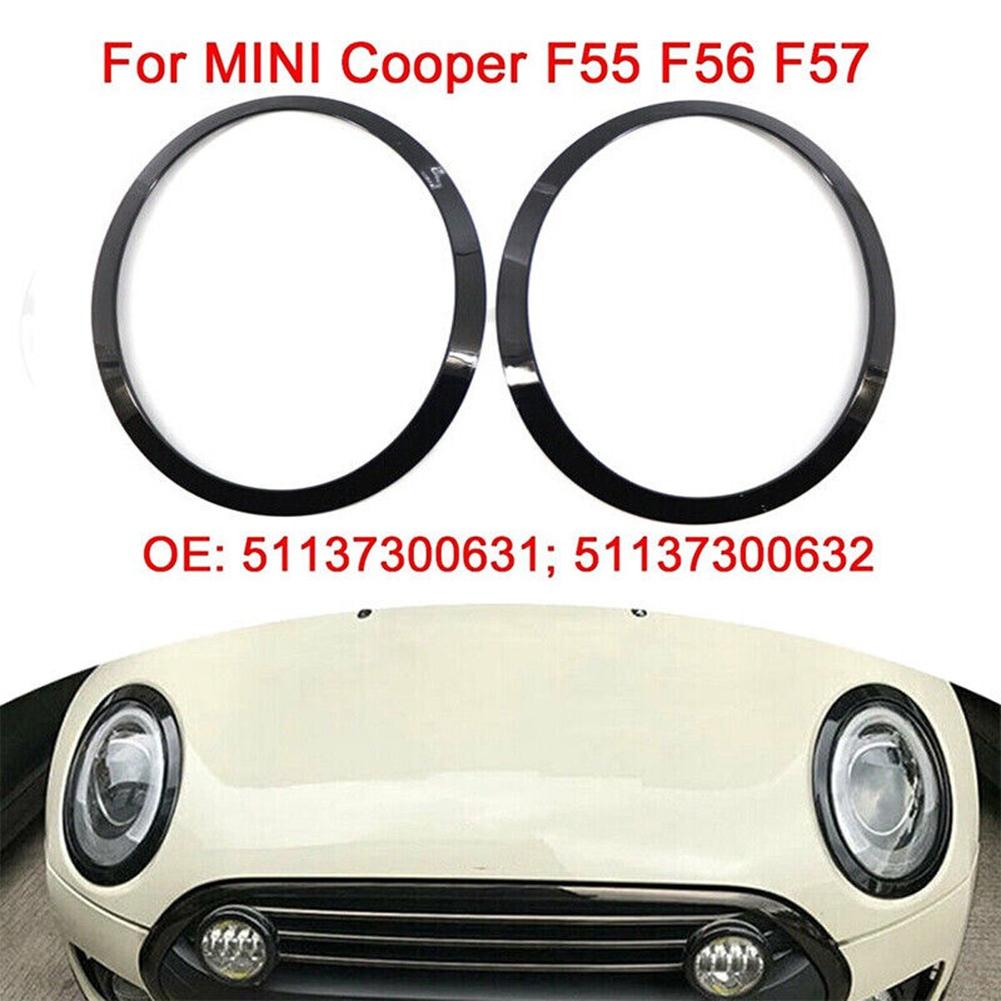 For Mini Cooper F55/F56/F57 14-21 Gloss Black Headlight+ Taillight Rings Trim
