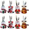 4/8 Christmas Cutlery Rack Set. Silverware Pockets & Decorative Covers for Party Styling.