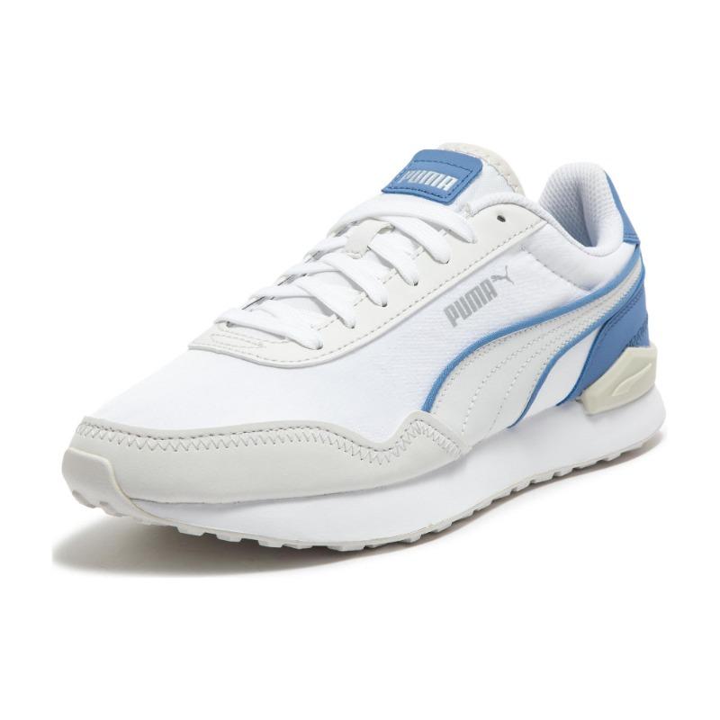 PUMA Dista Runner Men Cushioned Wear resistant Low Top Running Shoes White Blue 384665-09