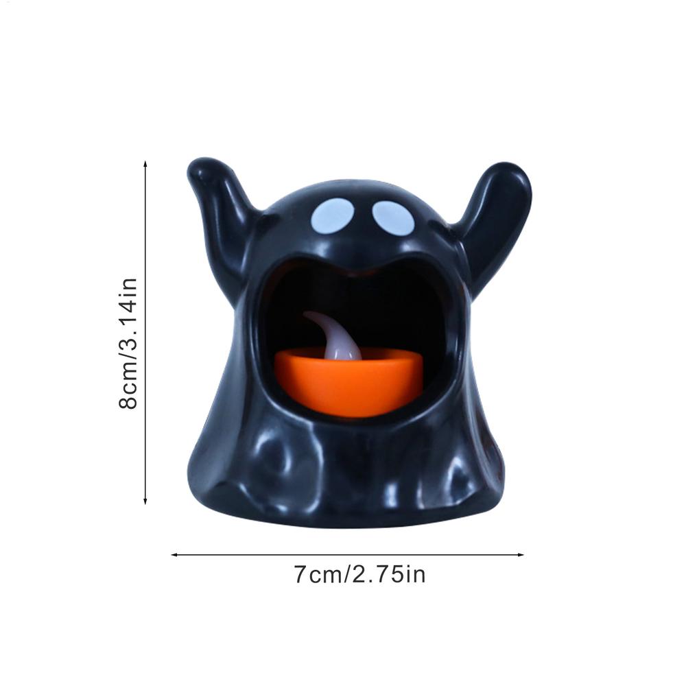 Halloween Decorative Cute Ghost Lamp for Kids Halloween Decorative Figurine Prop with LED Flameless Candles Ghostly
