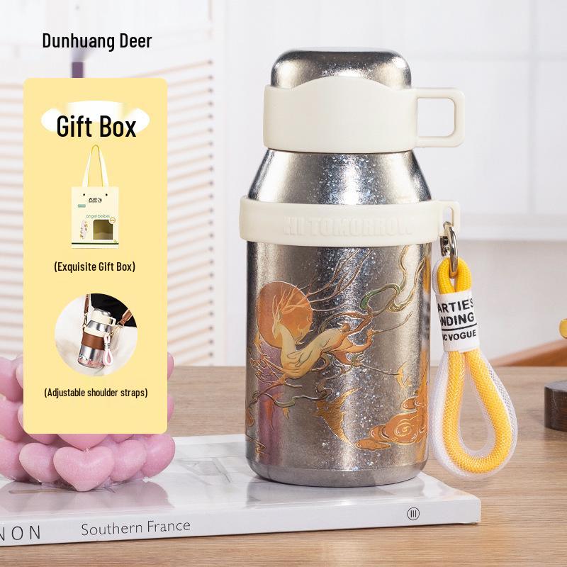 Ne Zha Series Double-Layer Pure Titanium Insulated Cup - Portable and Stylish 500ml