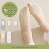 Women's Ice Silk No-Show Socks: Cotton Bottom, Deodorant, Non-Slip, Thin, Invisible Loafer-Style, Shallow Cut, Heel-Free.