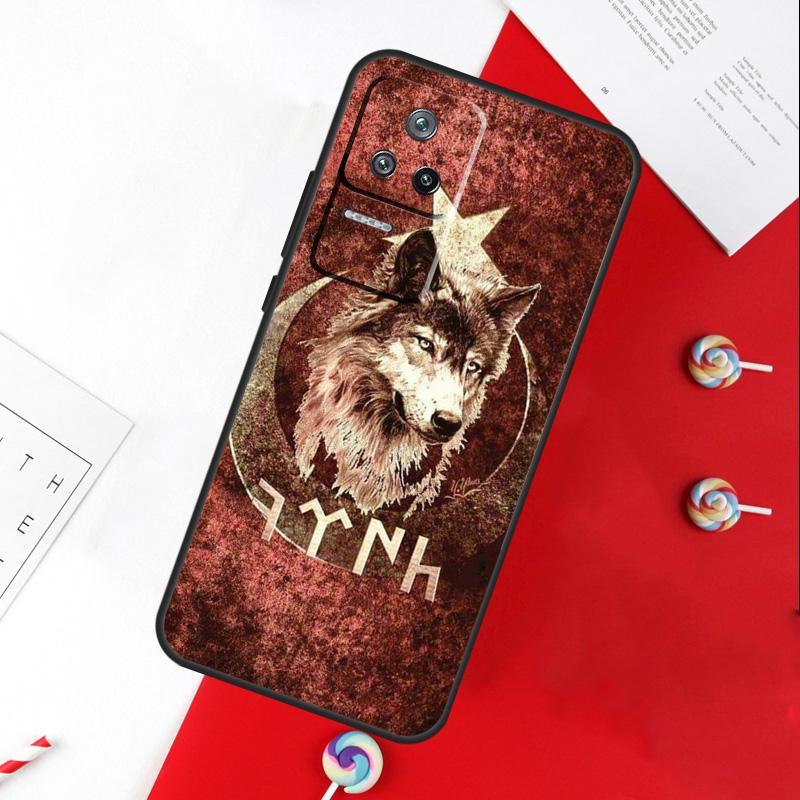 Turkey Flag Wolf Style Cover For Xiaomi 14 Ultra 15 13 11T 12T 13T 14T Pro POCO X7 Pro X3 X5 X6 M6 F5 F6 Pro Case