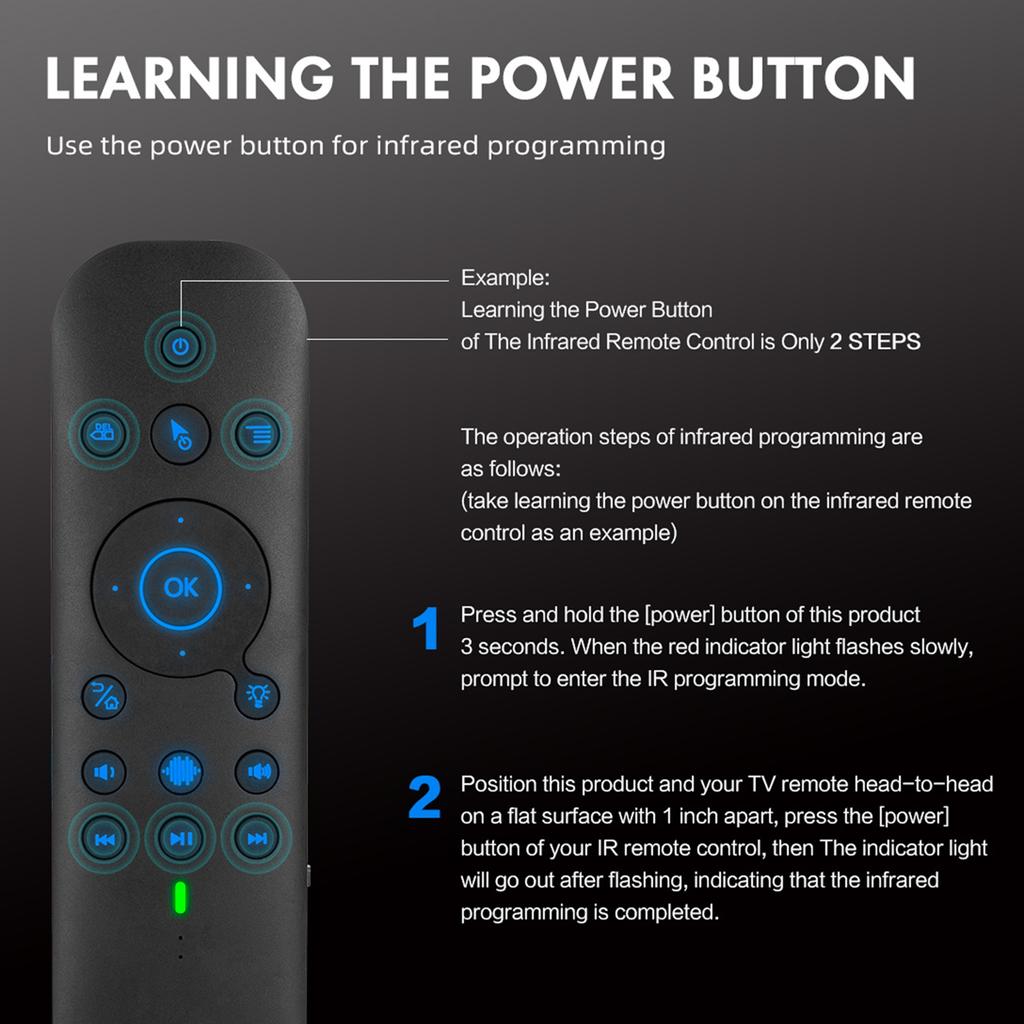 2.4G Dual Mode Voice Remote with Keypad 6- Gyroscope for TV BOX PC
