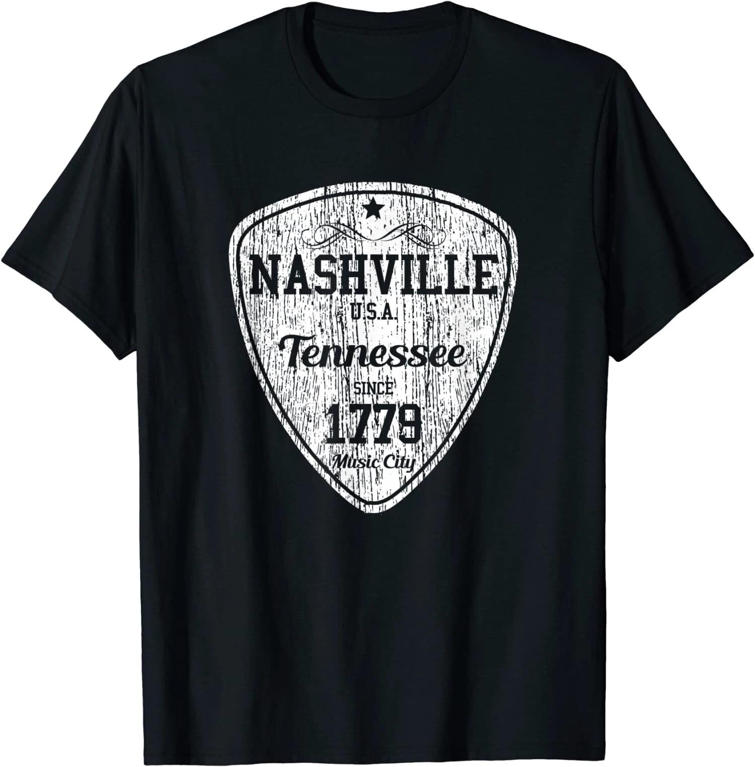 Guitar Pick Nashville Country Music City T-Shirt XS