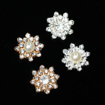 10PcsDIY Handmade Hair Accessories Rhinestone Flower Alloy Material DIY Mobile Phone Case Sticker Diamond DIY Jewelry Accessories