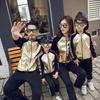 2025 Trendy Parent-Child Autumn/Winter Spliced Sports Suit - Internet Sensation for Families