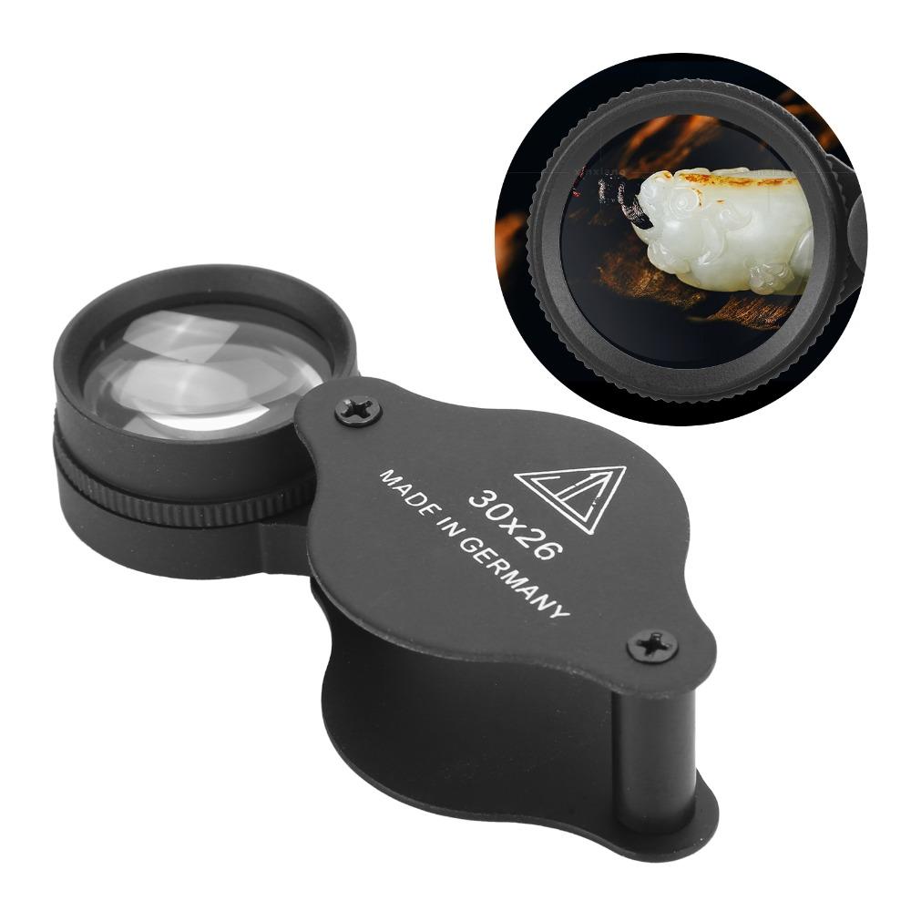 Full Optical Glass Lens 30X Magnifier Illuminated Design Portable Magnifier  Jewelry Inspection