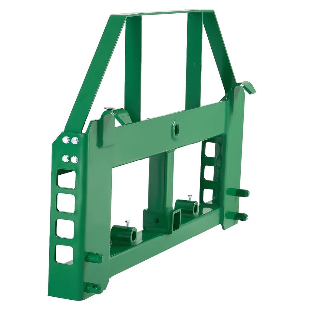Skid Steer Pallet Frame, 1814 Kg Rated Load Capacity, 115 Cm Pallet Fork Frame Attachments with 50.8 Mm Hitch Receiver & Spear Sleeves, Fit for John