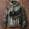 Męska bluza z kapturem na Halloween z nadrukiem i dużą kieszenią