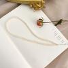 Fashion Jewelry Natural Freshwater Pearl Necklace 925 Sterling Silver Chain for Women Girls