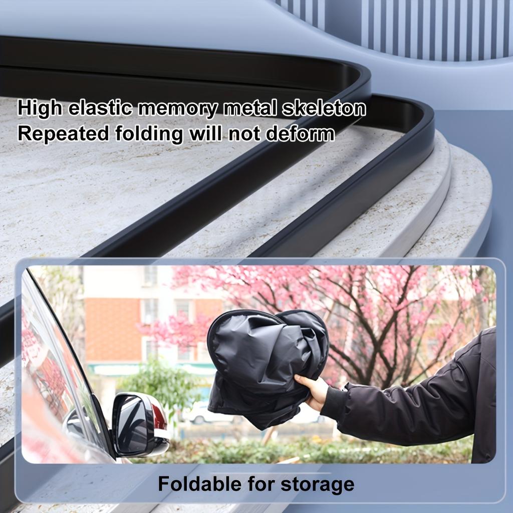 Großer aufrollbarer Auto-Windschutzscheiben-Sonnenschutz mit Laser-Kühltechnologie UV- & Sonnenschutz Frontscheibenabdeckung