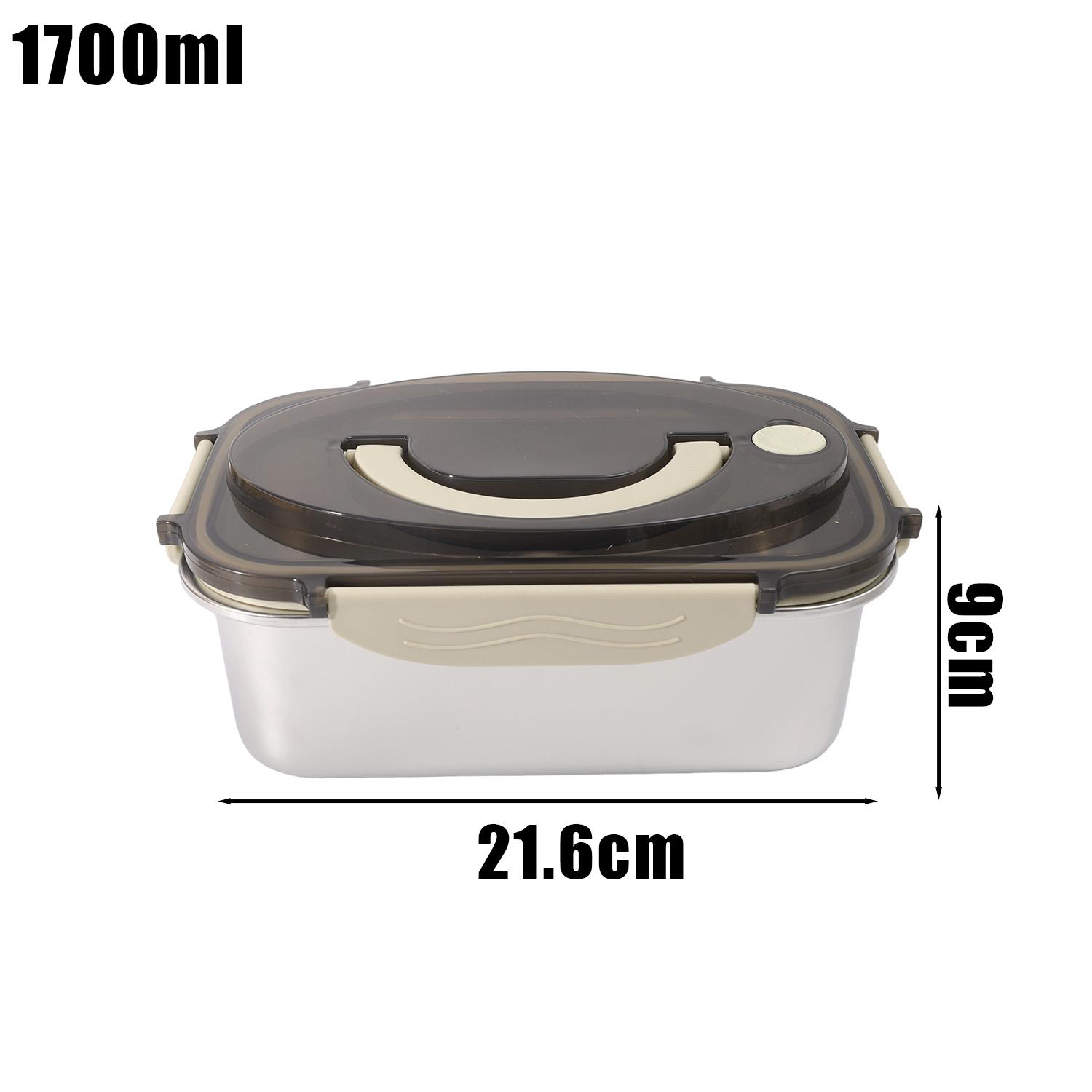 

3/1x Stainless Steel Lunch Box Portable Camping Picnic Box Thickened Leak-proof Sealed Refrigerator Food Container with Handle 1PC