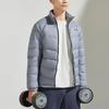 Li-Ning Solid Color Stand Collar Warm Down Jacket Men Outerwear Gray AYMT337-2