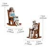 2pcs lounge chairs for coffee, skeleton couple, Halloween home decoration ornaments, Gothic outdoor garden decoration bonsai sta