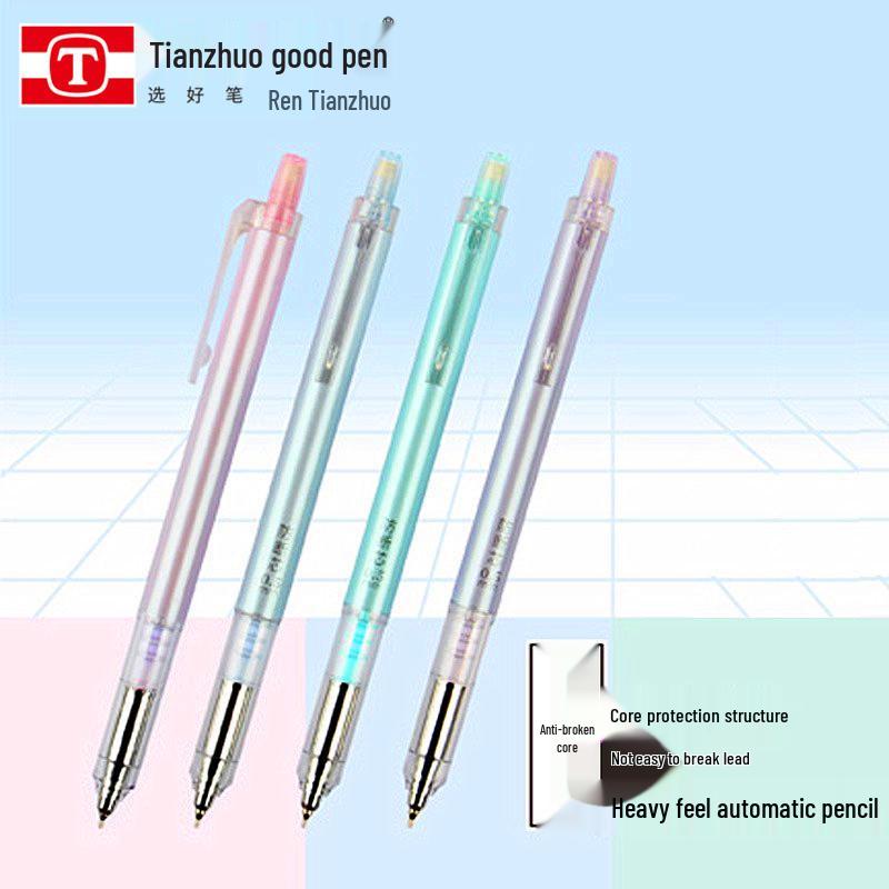 Tianzhu Anti-Bruch Mechanischer Bleistift - Robustes Design für Grundschüler, 0,5/0,7 mm Einziehbarer Minenhalter