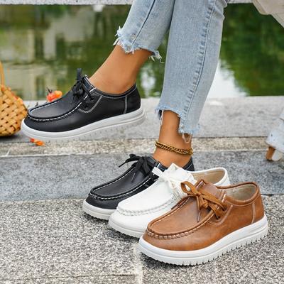 Mocassini in Pelle da Donna Taglie Forti Taglia EU Autunno Nuovi Piatte Versatili Stile Britannico Scarpe in Pelle