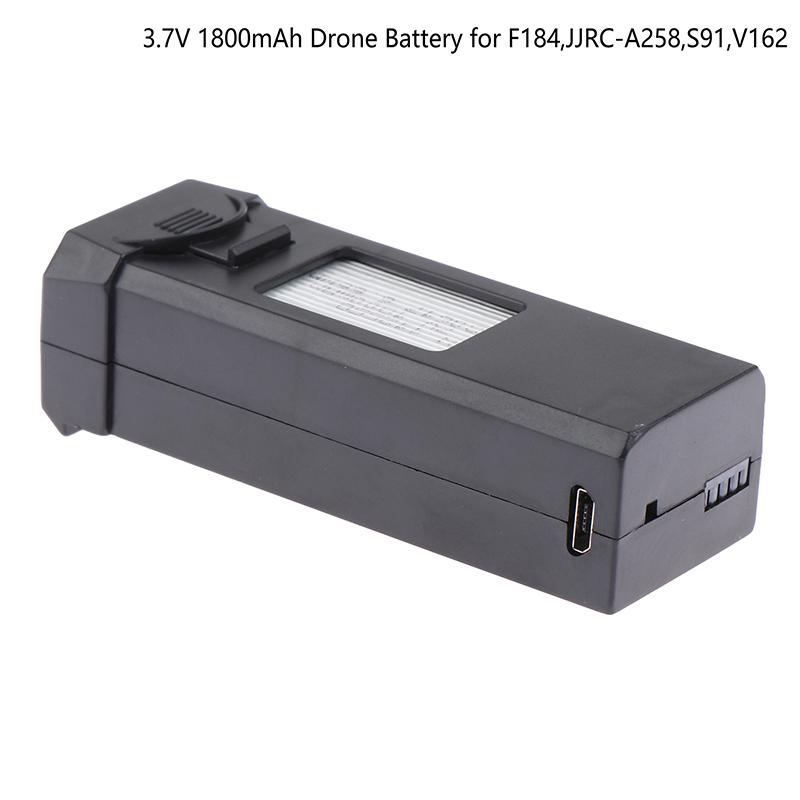1Pc 3.7V 1800Mah Drone Battery Accessory For F184,Jjrc-A258,S91,V162 Mini Uav Drone Battery Drone Spare Part Battery
