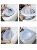 1pc Stitched Color Portable Knitted Toilet Mat Thickened Washable Antifreeze Toilet Cover Thickened Knitted O/U Type Universal