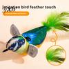 Interactive Cat Toy Chirping Bird Simulation Electric Touch Activated Friendlier Prey Plush Teaser for Indoor Cats And Dogs Flapping Wings