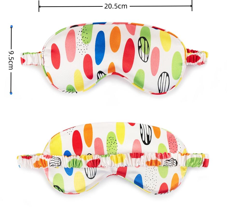1Pc Printing Imitated Silk Sleeping Mask Eyepatch Eye Cover For Travel Relax Sleeping Aid Eye Patch Shading Eye Mask