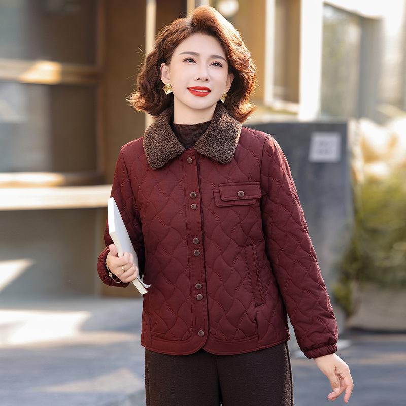 Winter padded jacket mother's new light and versatile temperament women's warm cotton-padded clothes