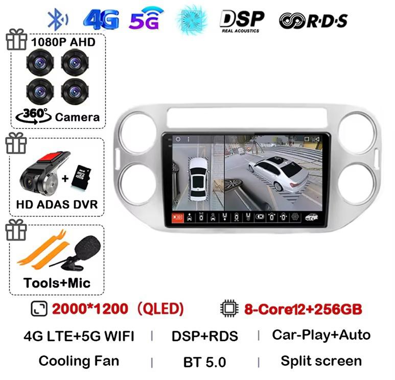 Android 14 Carplay Auto Car Radio For VW Volkswagen Tiguan 1 NF 2006 2008-2013 2014 2015 2016 Multimedia GPS Video Player Stereo