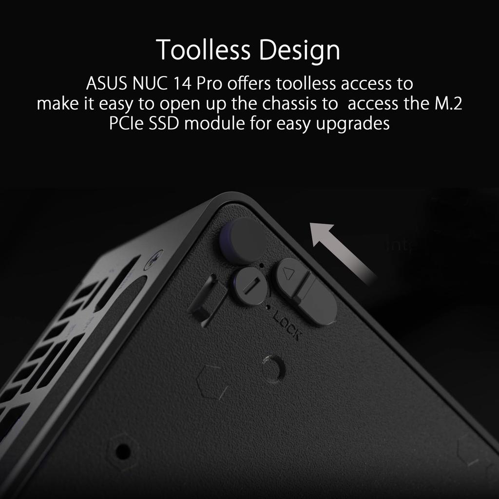 ASUS NUC 14 Pro Kit Slim Model i7 14th Generation Intel Core Ultra 7 155H Processor Equipped Small Barebone Kit RNUC14RVKU700000I Domestic Authorized