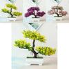 High-quality Realistic Artificial Bonsai Pine Tree Pot Plant For Elegant Home Decor