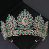 Luxury Crystal Wedding Crown Baroque Rhinestone Bride Tiara Headwear Queen Diadem Banquet Birthday Wedding Accessories