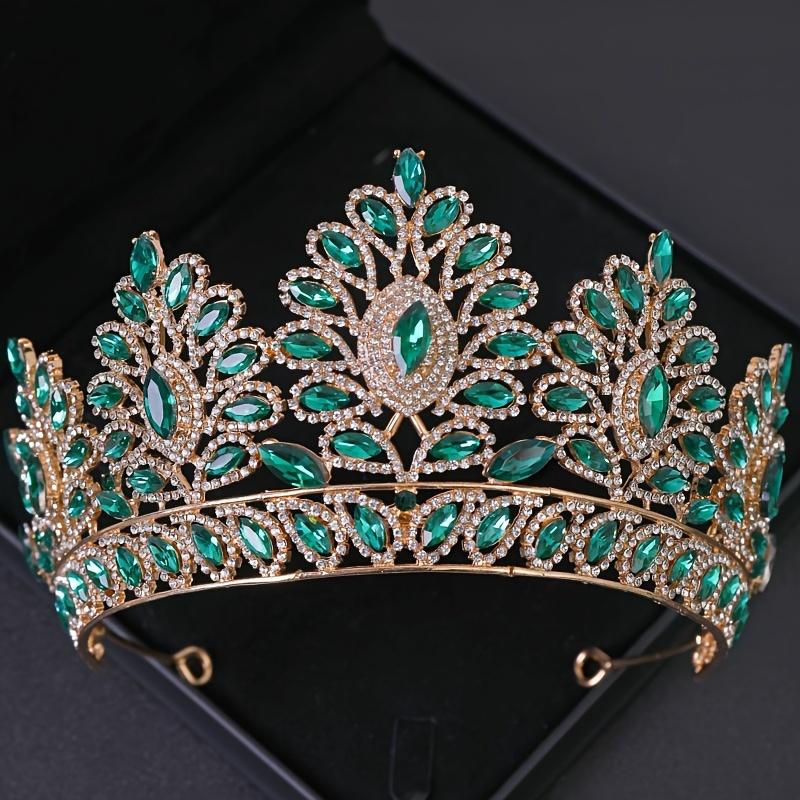 Luxury Crystal Wedding Crown Baroque Rhinestone Bride Tiara Headwear Queen Diadem Banquet Birthday Wedding Accessories