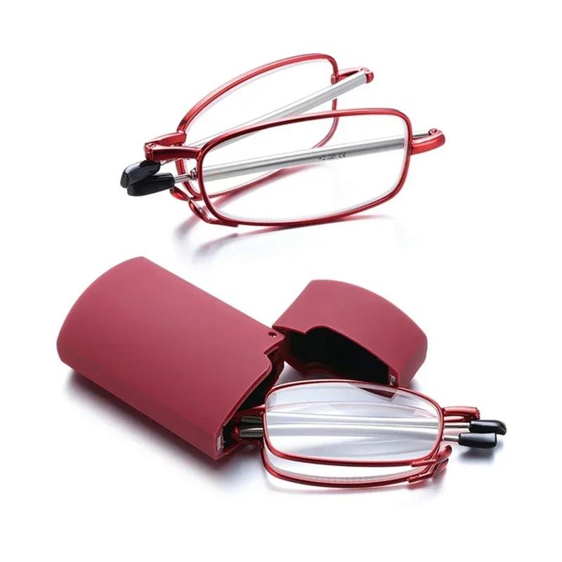 

Stylish Portable Foldable Anti- Blue Lightweight Presbyopia Glasses Mini Premium Quality-Made Eyewear Vintage Style Reading Eyeglasses 3.5