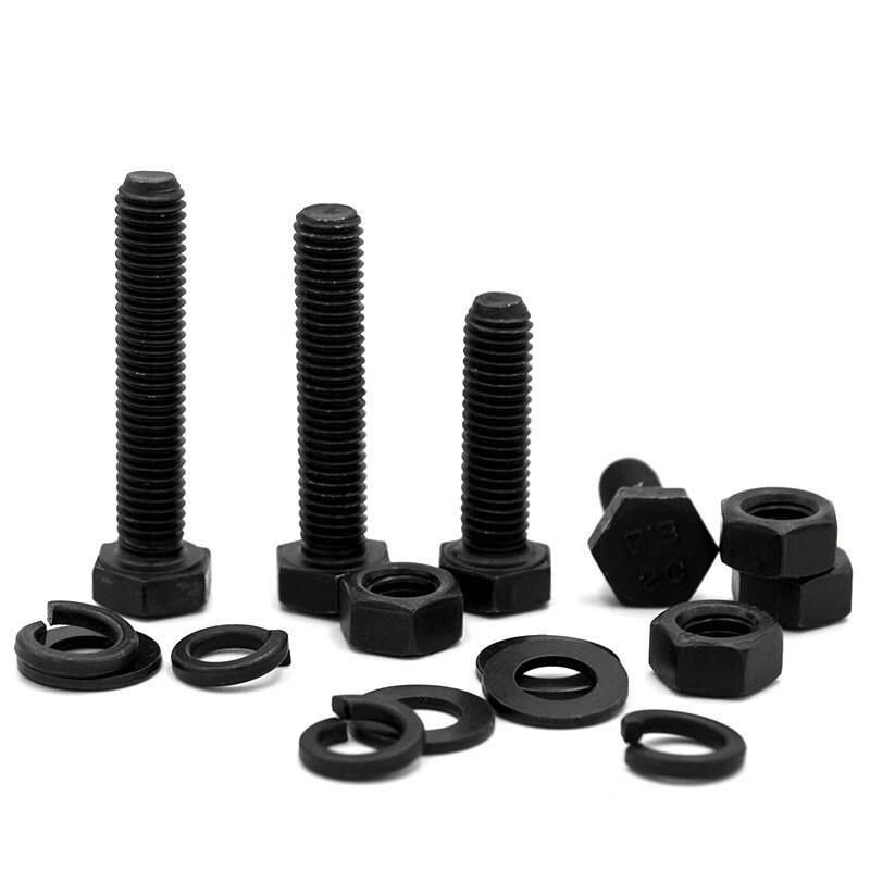 8.8 Grade Black Quenched Hex Head Bolt, Nut & Washer Set