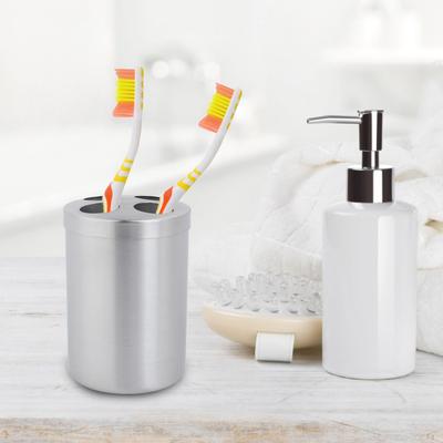Multi Purpose Stainless Steel Bathroom Toothbrush Toothpaste Holder Stand Pen Holder