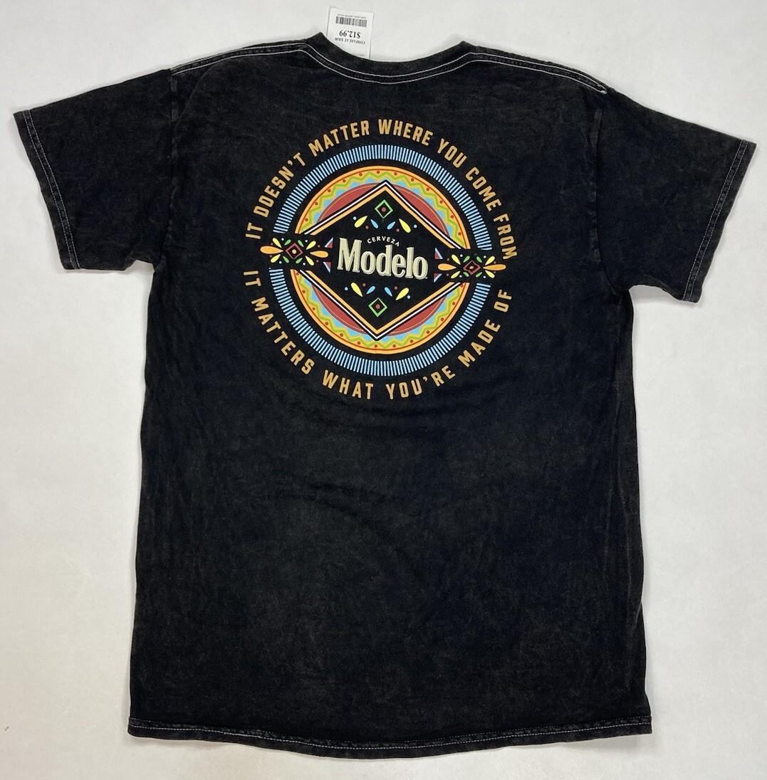 Modelo Beer Graphic T-shirt Men Medium Acid Wash It Doesnt Matter Where You From XXL