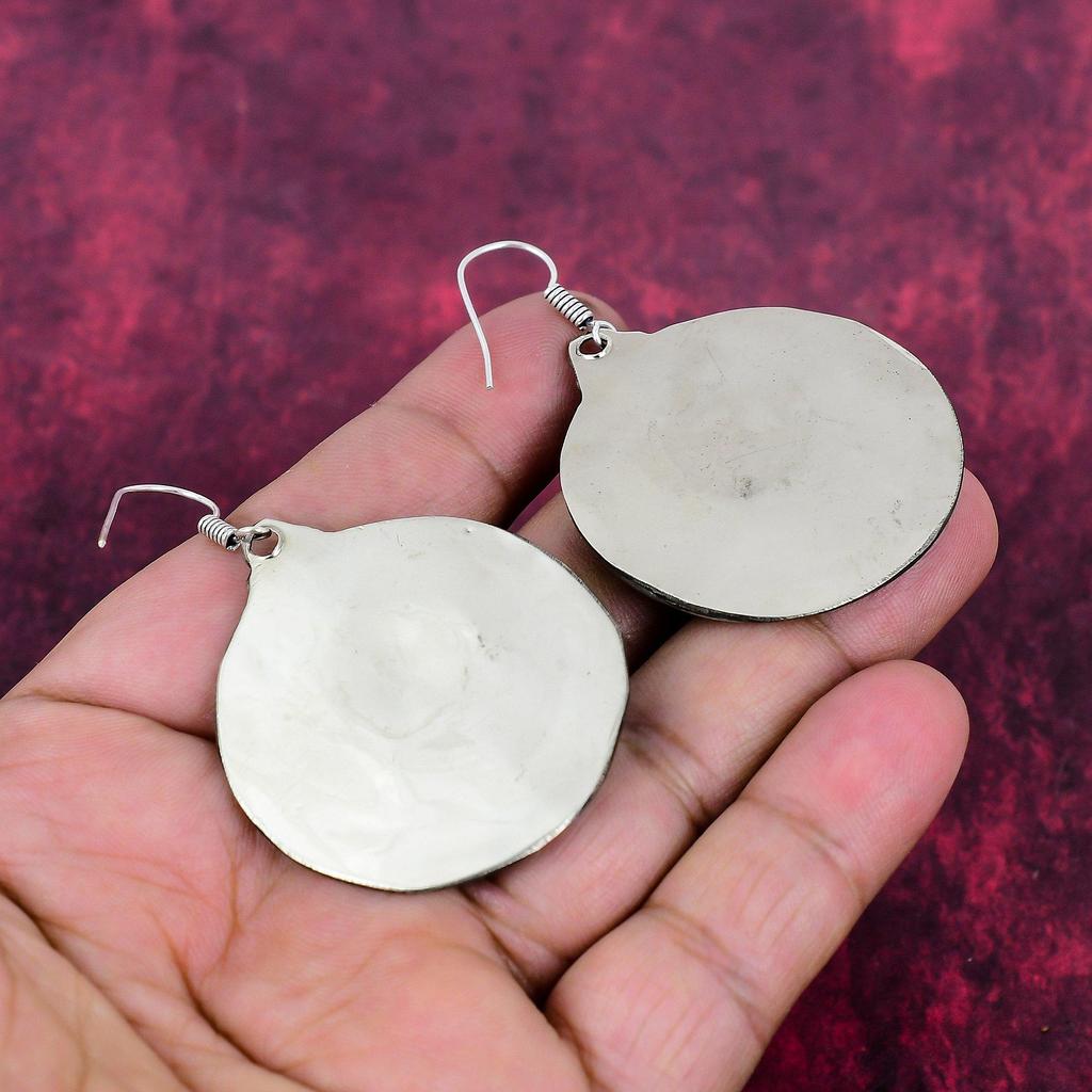 Lapis Lazuli 925 Solid Sterling Silver Earrings, Handmade Gemstone Earrings Jewelry, Gifts For Wife Brand New Nepali Earrings