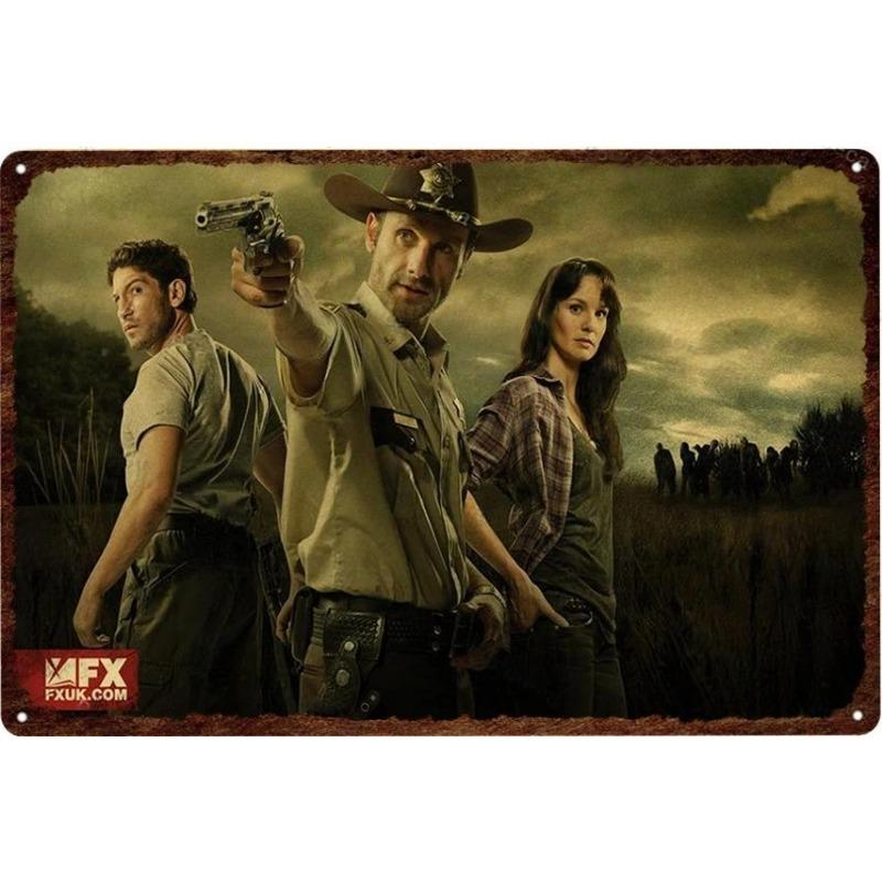 Metal Tin Poster The Walking Dead Movie Metal Sign Plaque Poster for Bar Club Wall Decor Retro Home Vintage Wall Plate Pendant