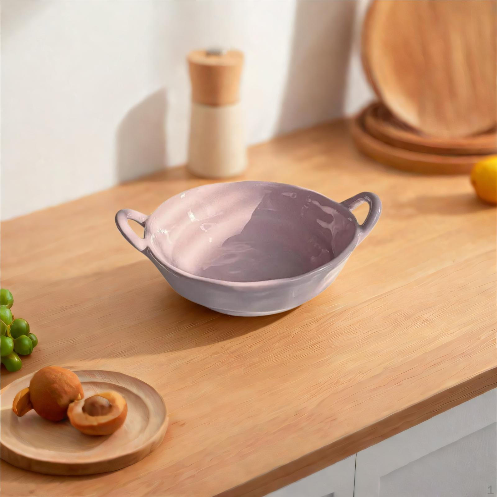 

Керамическая миска для салата и фруктов с ручкой Home Events Purple