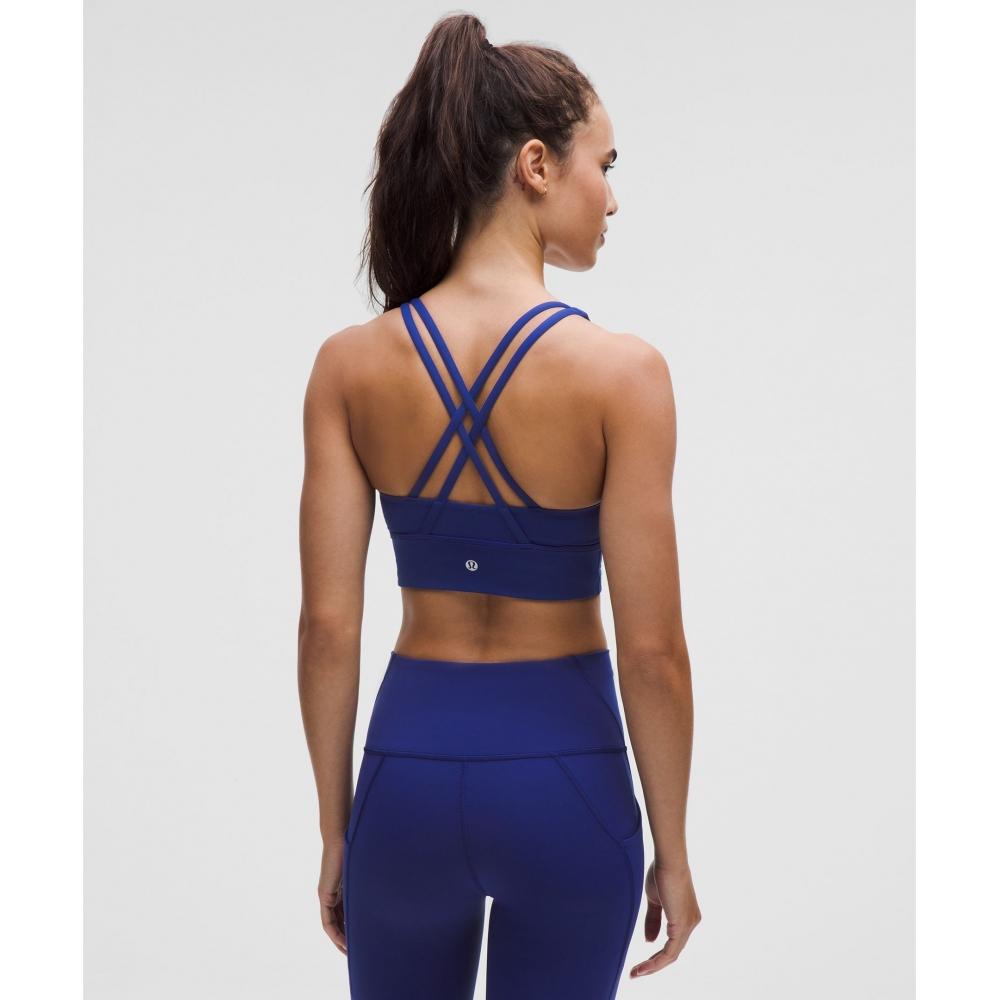 Lululemon Energy Longline Bra  MeDium Support  B D Cups Deep Sea Blue