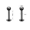 40 Stück/Set 316L Edelstahl Labret Ohrstecker Lippenringe Set Eingelegt Glänzender Strass Einfacher Stil Körperpiercing Schmuck Geschenk