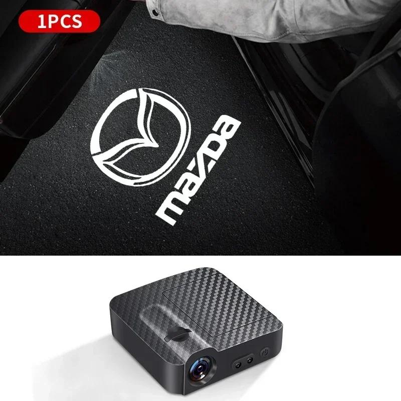 

2025 Hot 2PCS Led Car Door Welcome Logo Light LED Courtesy Laser Projector Ghost Shadow Lamp For Mazda 3 6 Atenza Axela Demio CX
