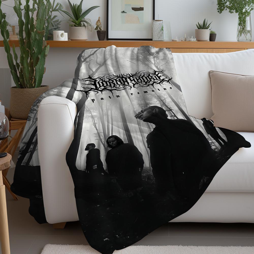 L-Lorna Shore Rock Band Music Blanket Design Lightweight  For Dorms, Naps, Living Room, Office,Sofa,All-Season