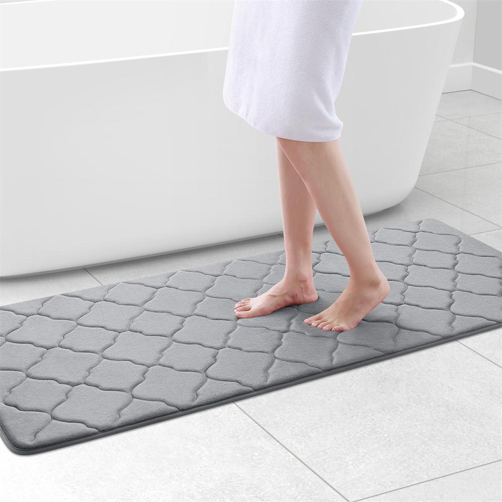 Olanly Non-slip Bath Mat Memory Foam Mat Water Absorbent Shower Carpet Thick Bath Rugs Bathroom Ultra Soft Bathroom Rugs Gadgets
