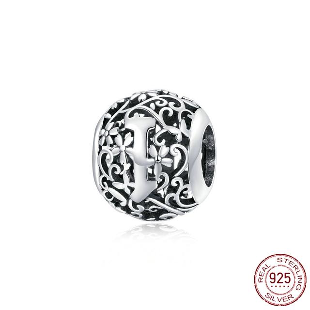 New 925 Sterling Silver Birthstone Heart Pendant Letter Series Bead Fit Original Fashion Charms Bracelet Women Jewelry Diy Gift