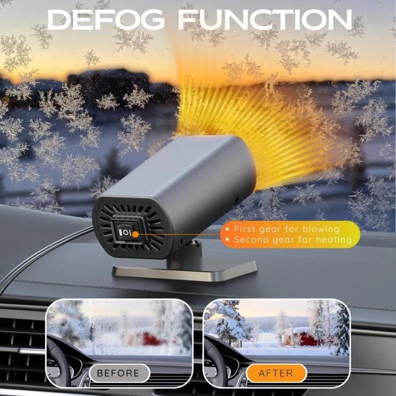 Energy Saving 12V Car Heater ECO Mode Silent Defrost Defog Device Portable Windshield Warmer For Long Drive Winter Essential