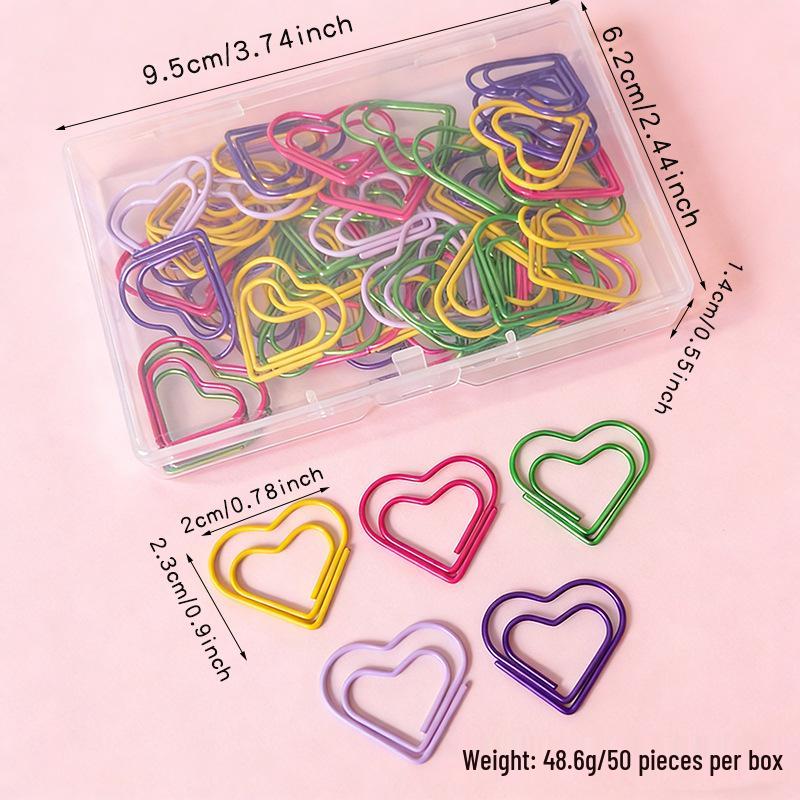 Gold Heart & Bulldog Irregular Paperclip Set – Creative Office Supplies