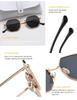 Luxusní čtvercové sluneční brýle Muž Žena Móda Malý rám Polygonové sluneční brýle kovové Vintage Retro Octagon Gafas De Sol