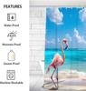 Pardick Shower Curtain, Beach Flamingo Waterproof Shower Curtain Set with 12 Hooks, Polyester Fabric Shower Curtains for Bathroo