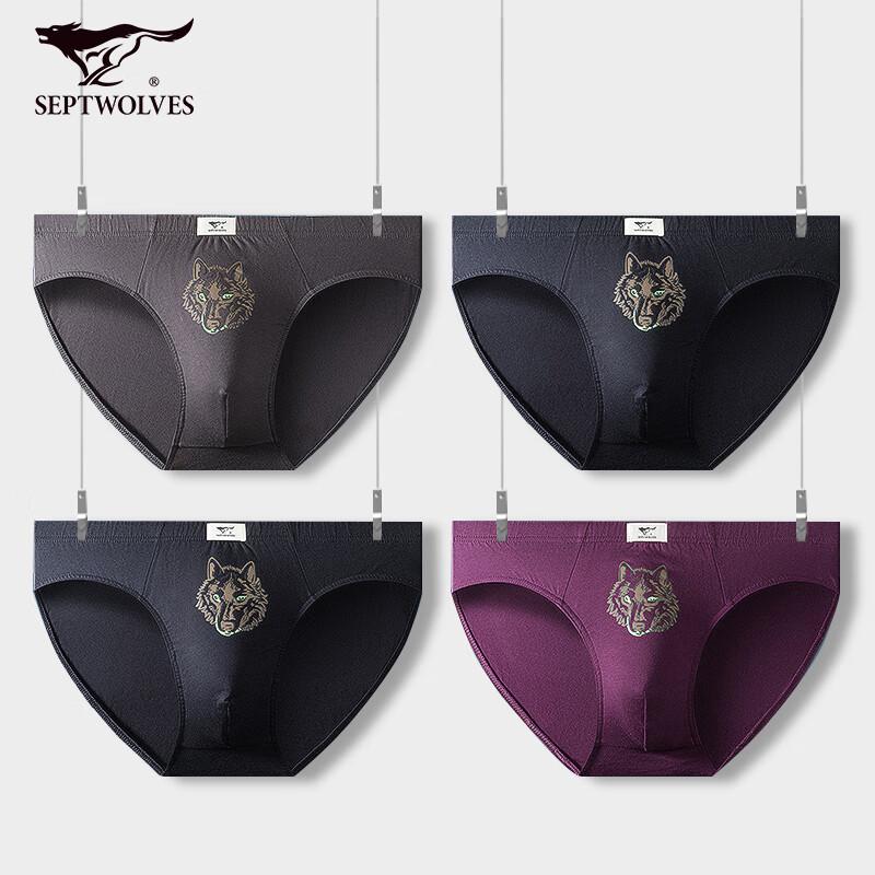 Seven Wolves Men's Pure Cotton Antibacterial Briefs